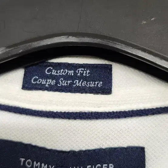 [BUNJANG] Tommy Hilfiger Polo T-Shirt White Blue Stripe Size XL / 타미힐피거 카라반팔 XL110