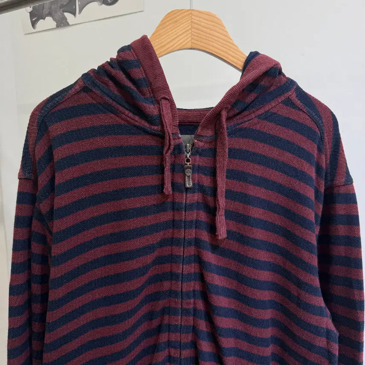 [BUNJANG] Timberland Striped Hooded Zip-Up Jacket / TIMBERLAND 스트라이프 후드 집업