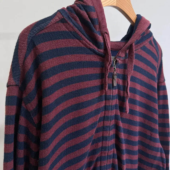 [BUNJANG] Timberland Striped Hooded Zip-Up Jacket / TIMBERLAND 스트라이프 후드 집업