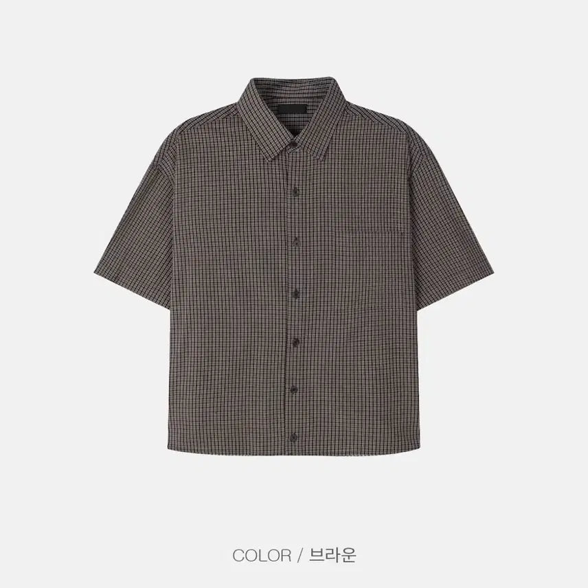 [BUNJANG] Century Crop Check Short Sleeve Shirt / 센츄리 크롭 체크 반팔 서츠