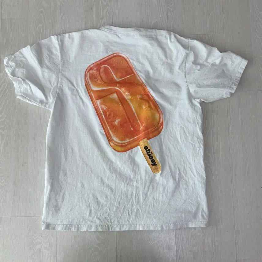 [BUNJANG] Stussy Popsicle T-Shirt White M / 스투시 팝시클 티셔츠 화이트 M