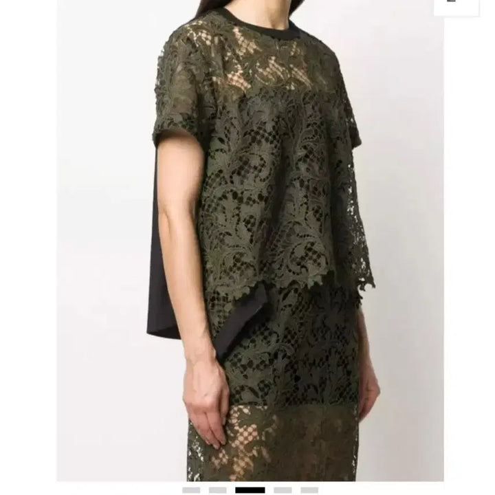 [BUNJANG] Sacai Mesh Blouse White Size 1 / 사카이 메시 블라우스