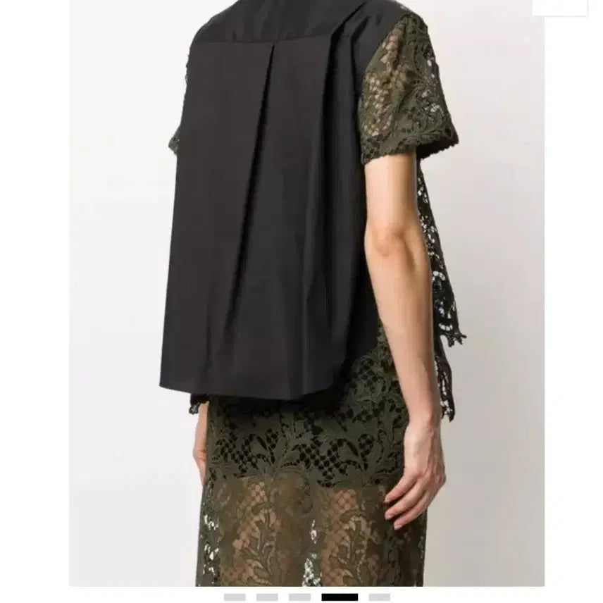 [BUNJANG] Sacai Mesh Blouse White Size 1 / 사카이 메시 블라우스