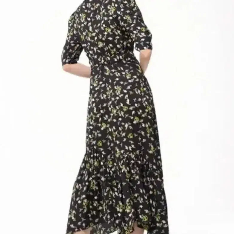 [BUNJANG] TIME Flower Pattern Long Dress / 타임 플라워 패턴 롱 원피스 가슴둘레 88