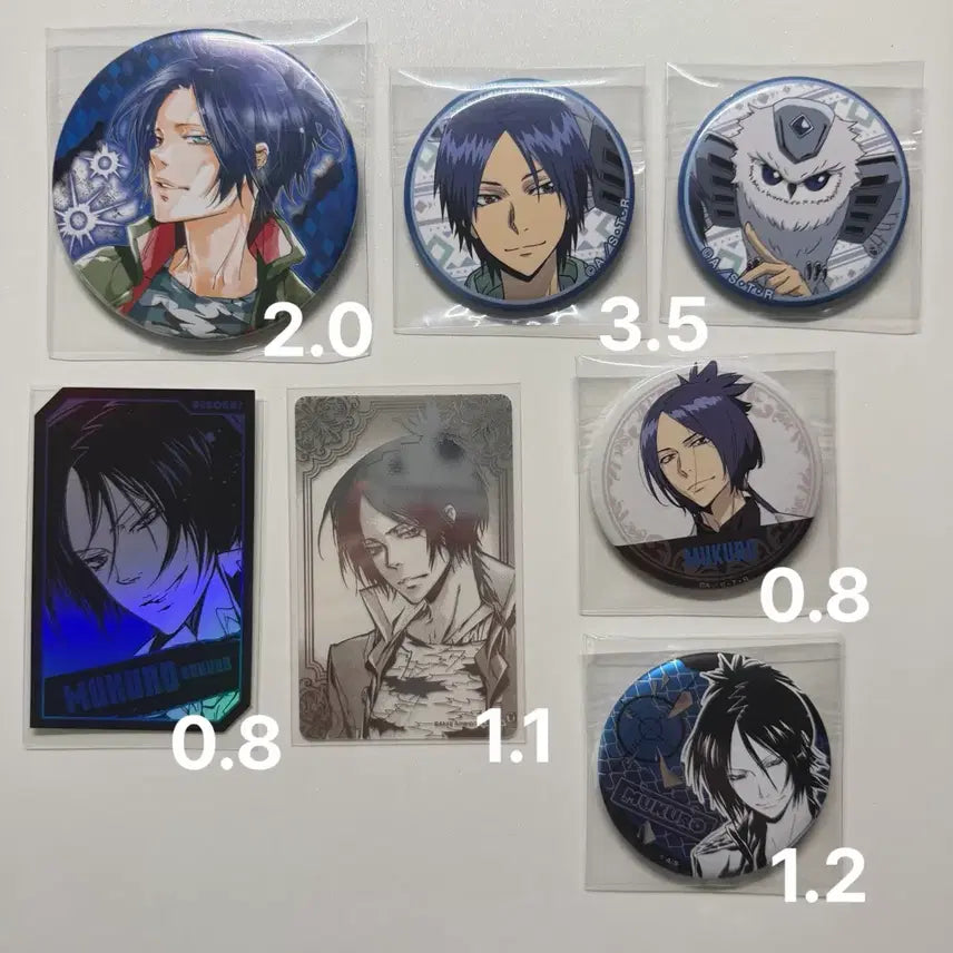 [BUNJANG] Reborn! Mukuro Rokudo Goods Set (Photocard, Can Badge, Postcard) / 가정교사 히트맨 리본 가히리 무쿠로 굿즈 모음 (포카,캔뱃지,엽서)