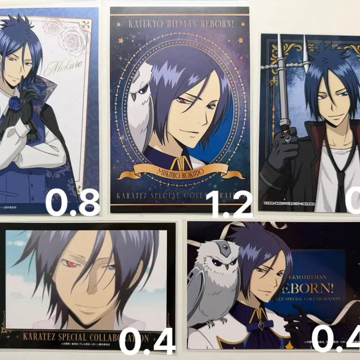 [BUNJANG] Reborn! Mukuro Rokudo Goods Set (Photocard, Can Badge, Postcard) / 가정교사 히트맨 리본 가히리 무쿠로 굿즈 모음 (포카,캔뱃지,엽서)