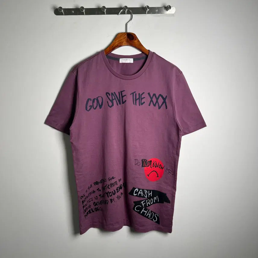 [BUNJANG] Customellow Graphic Purple T-Shirt Size 100 / 커스텀멜로우 그래픽 퍼플 반팔 티셔츠 100