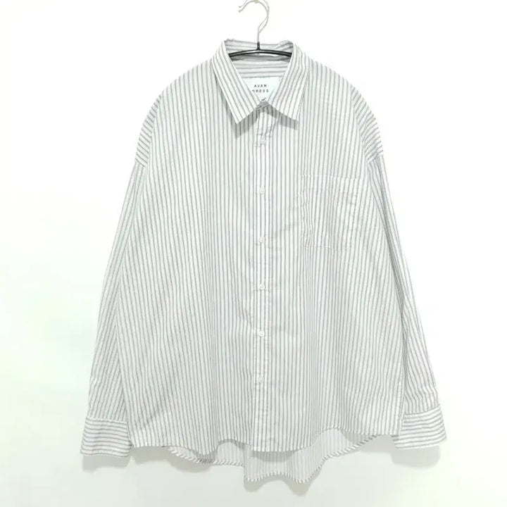 [BUNJANG] Urban Dress Oversized Striped Shirt / 어반드레스 오버핏 스트라이프 셔츠 1_M2504