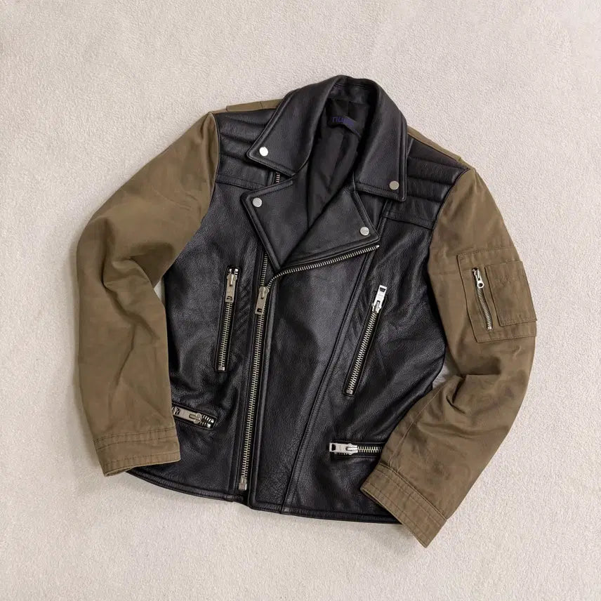 [BUNJANG] Vintage Lambskin Rider Jacket / 46 빈티지 양가죽 라이더 자켓 0622T1