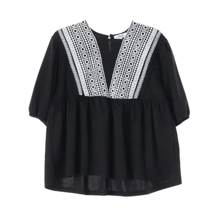 [BUNJANG] Poly Spandex Lace Blouse (Women&
