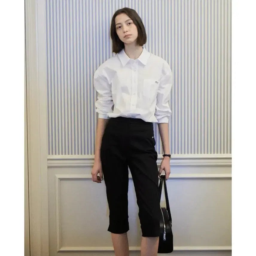 [BUNJANG] TUDMENT Black Capri Pants - Size S / 튜드먼트 블랙 카프리팬츠 S