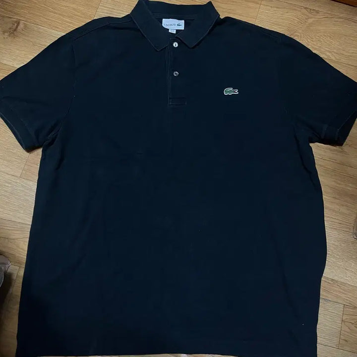 [BUNJANG] Lacoste French Regular Fit Black T-Shirt Size 110 (6) / 라코스테 카라티 프렌치레귤러핏 블랙 110사이즈(6사이즈)
