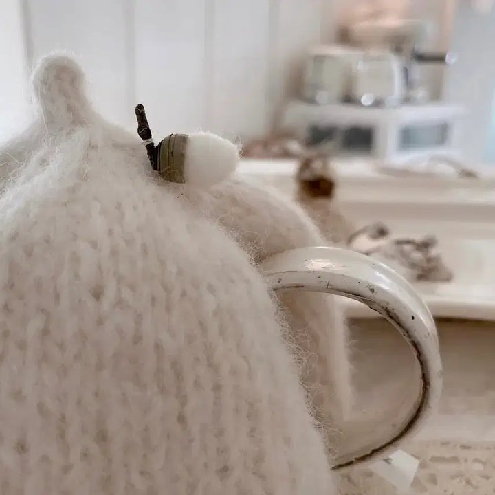 [BUNJANG] Vintage Teapot with Knitted Cover / 빈티지 티팟+뜨개커버