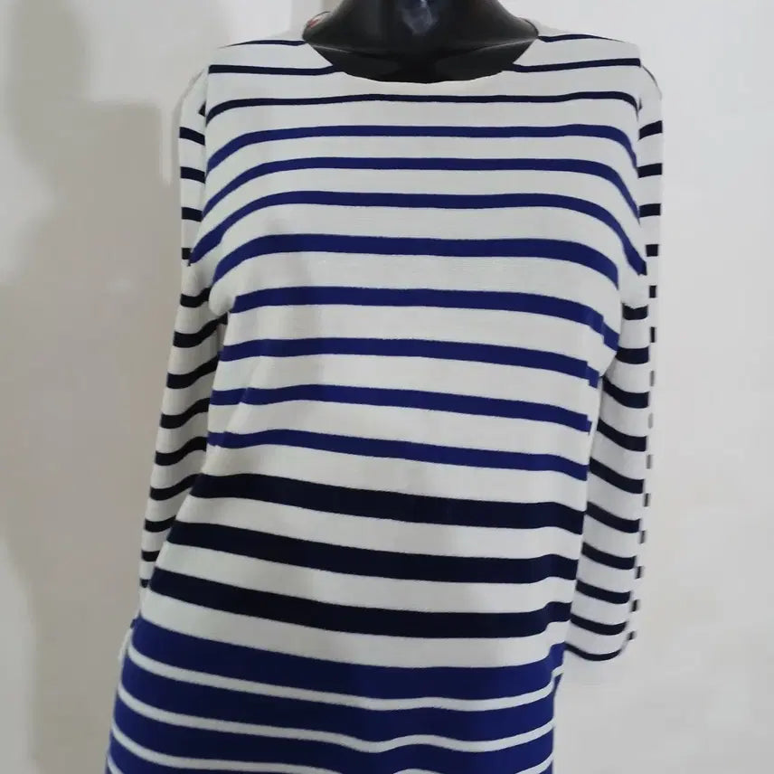 [BUNJANG] Time Stripe Colorblock Summer Knit / 타임 스트라이프 배색 여름 니트
