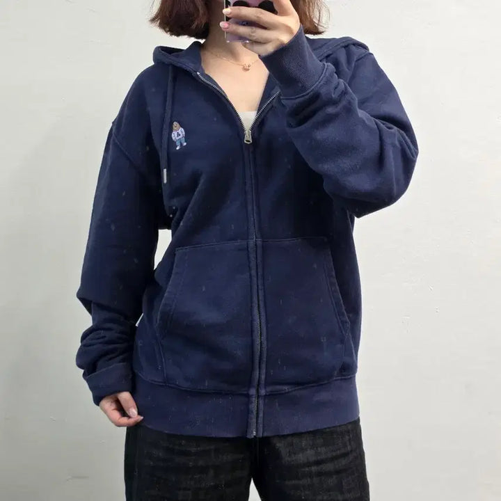 [BUNJANG] Whoohoo Hooded Zip-Up Navy M / [프립]M/후아유 후드집업 네이비