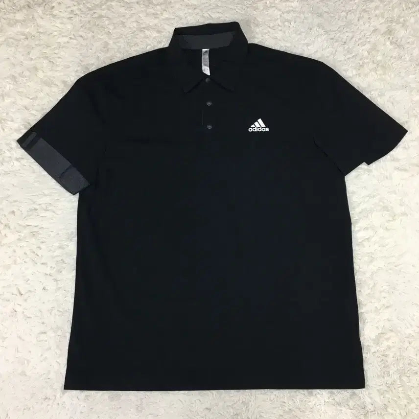 [BUNJANG] Adidas Ribbed Collar Short Sleeve T-Shirt / 아디다스 카라넥 반팔티 만원샵 FF24