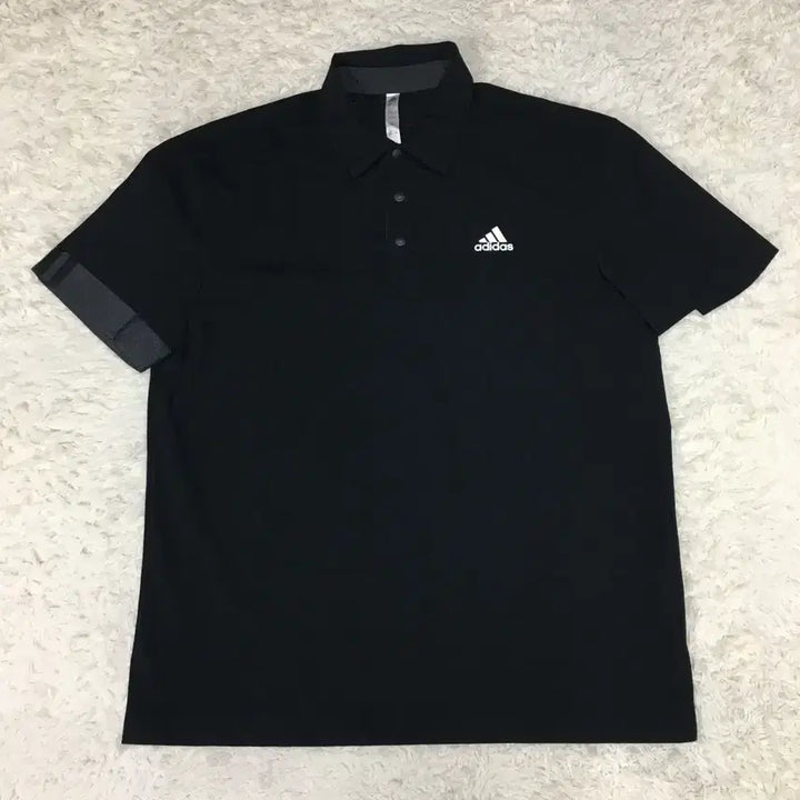 [BUNJANG] Adidas Ribbed Collar Short Sleeve T-Shirt / 아디다스 카라넥 반팔티 만원샵 FF24