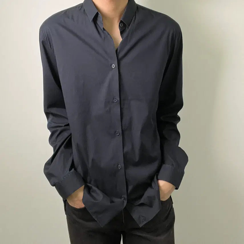 [BUNJANG] COS Black Cotton Shirt M / COS 코스 블랙 코튼 셔츠 M