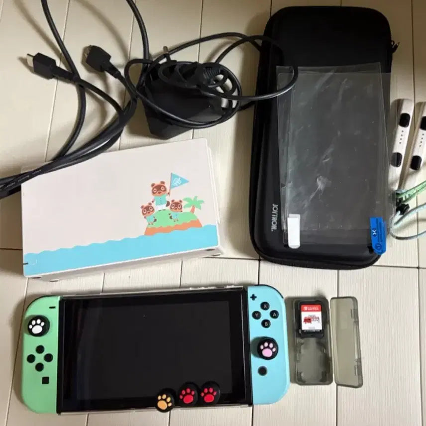 [BUNJANG] Nintendo Switch Animal Crossing Edition with Brain Training Chip Bundle / 닌텐도 스위치1 동물의숲 에디션 두뇌 트레이닝 칩 일괄