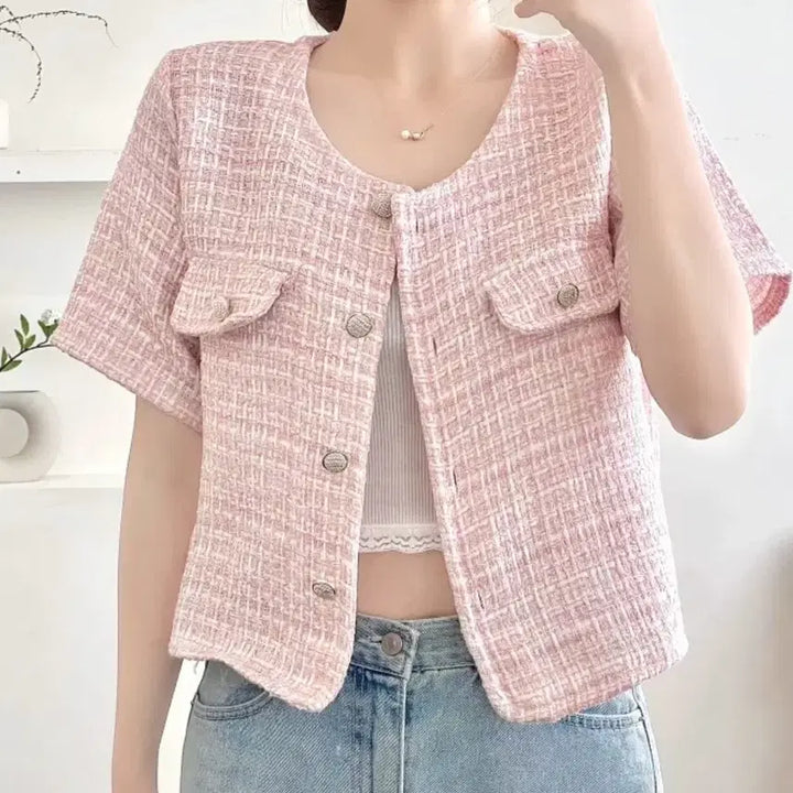 [BUNJANG] Nokara Tweed Jacket / 노카라 트위드