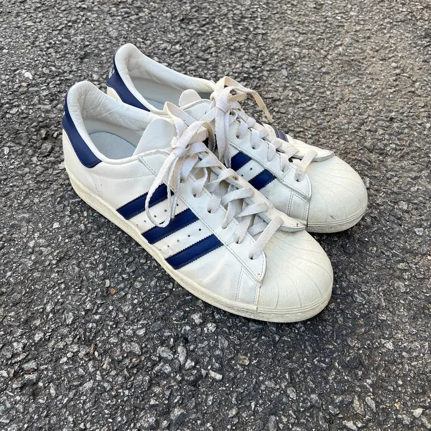 [BUNJANG] Adidas Superstar White/Navy Sneakers / [290] 아디다스 슈퍼스타 흰남 화이트네이비