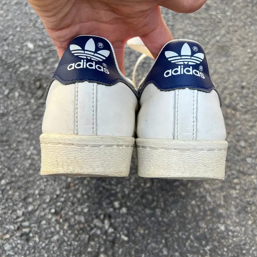[BUNJANG] Adidas Superstar White/Navy Sneakers / [290] 아디다스 슈퍼스타 흰남 화이트네이비