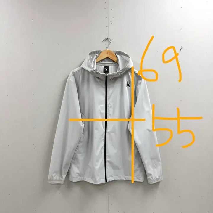 [BUNJANG] Spider Radpad Windbreaker Jacket (Light Grey) / 남성 100 L / 스파이더 라드패드 바람막이 자켓 라이트그레이