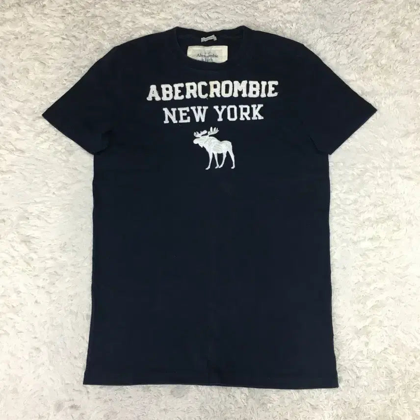 [BUNJANG] Abercrombie &amp; Fitch Middle Logo T-Shirt / 아베크롬비 미들로고 반팔티 FF24