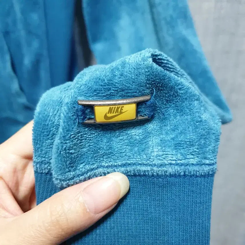 [BUNJANG] Nike Velour Zip-Up Hoodie Blue S / 나이키 벨루어 후드집업 블루 s
