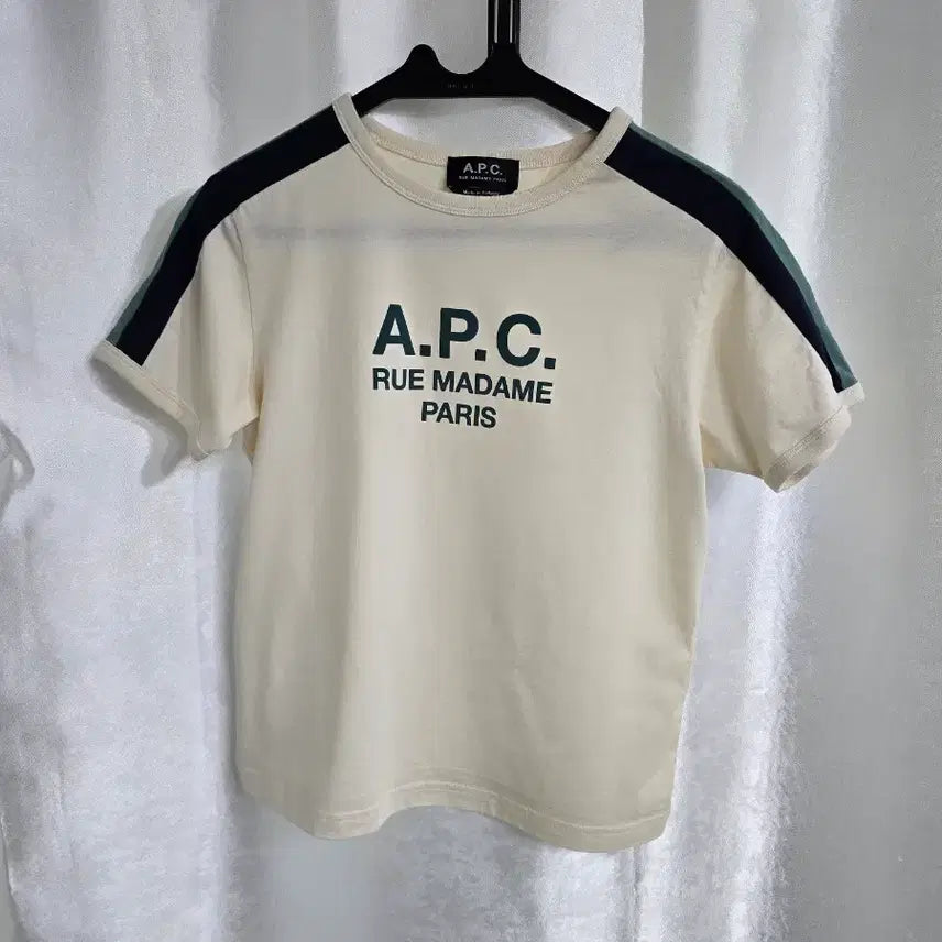 [BUNJANG] A.P.C. Kids Short Sleeve Logo T-Shirt Ivory / A.P.C. 반팔 티셔츠 아이보리 (2198)