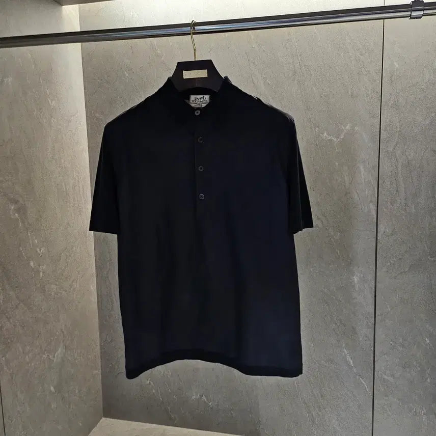 [BUNJANG] Hermes Knit Cotton Polo Short Sleeve T-Shirt M / 에르메스 니트 코튼 PK 폴로 반팔 티셔츠