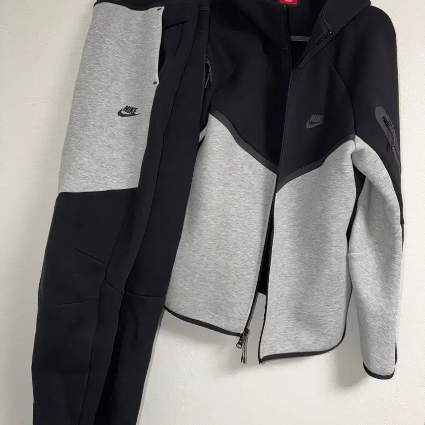 [BUNJANG] Nike Tech Fleece Setup Black Grey / 나이키 테크플리스 블랙그레이 셋업