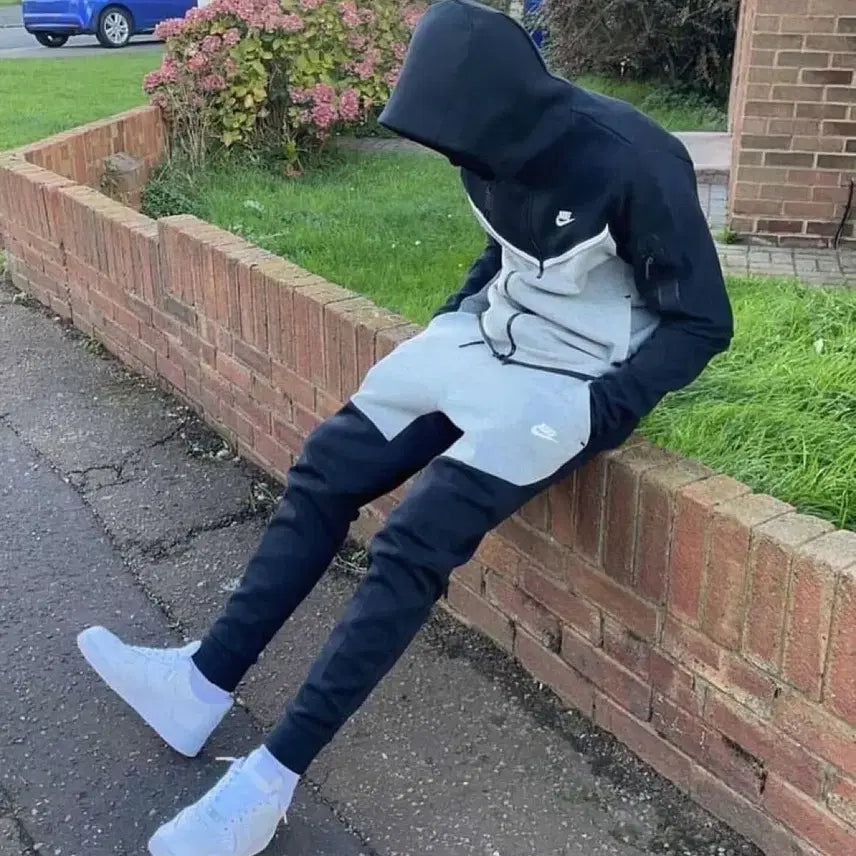 [BUNJANG] Nike Tech Fleece Setup Black Grey / 나이키 테크플리스 블랙그레이 셋업