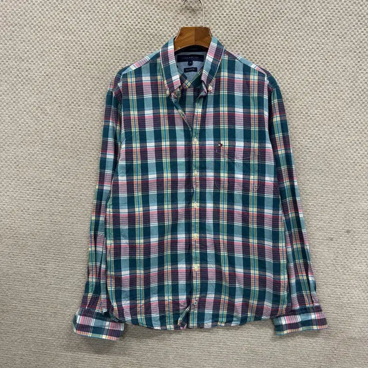 [BUNJANG] Tommy Hilfiger Checkered Shirt M / 타미힐피거 체크 셔츠 M D06432