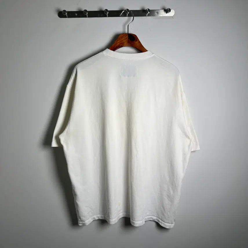 [BUNJANG] Pottery White Oversized Plain Short-Sleeve T-Shirt / 포터리 화이트 오버핏 무지 반팔 티셔츠