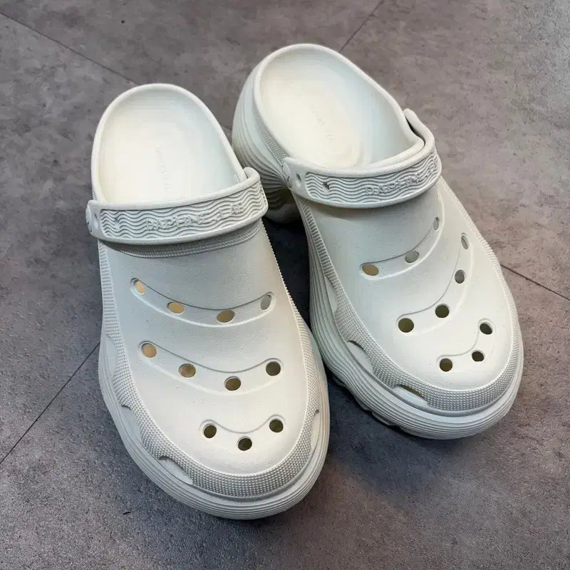 [BUNJANG] Daphne 245 Lollipop Series Platform Clogs - White / 새상품 245 다프네 랩 롤리팝 시리즈 통굽 클로그 화이트
