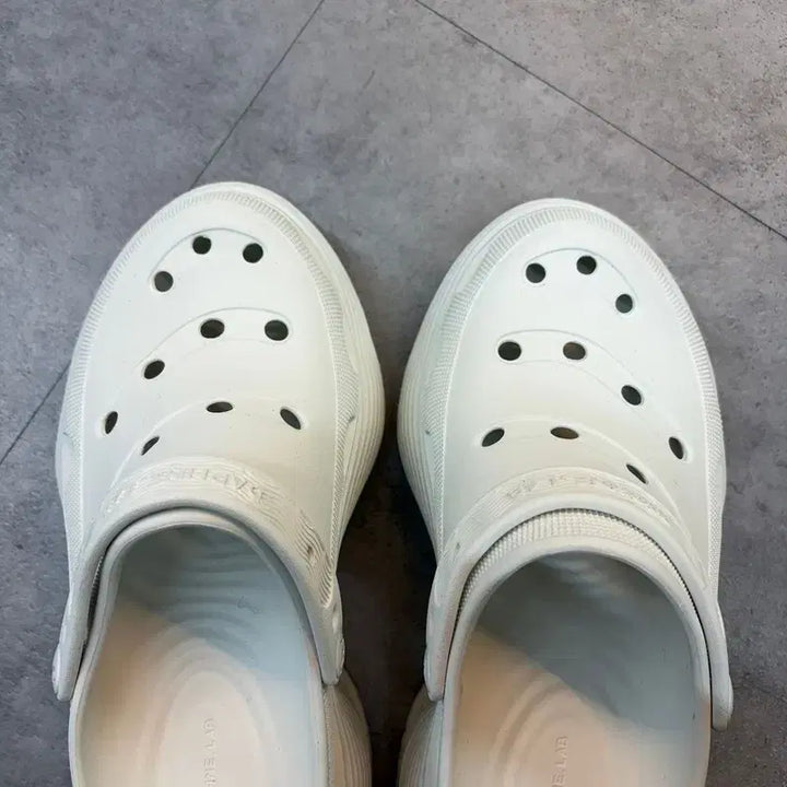 [BUNJANG] Daphne 245 Lollipop Series Platform Clogs - White / 새상품 245 다프네 랩 롤리팝 시리즈 통굽 클로그 화이트