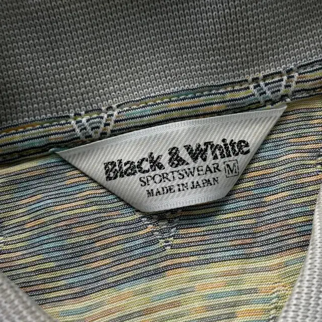 [BUNJANG] Vintage Black and White Collar T-Shirt / 95 블랙앤화이트 카라티