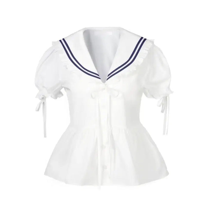 [BUNJANG] Idang Club Sailor Blouse / 아이당클럽 세일러 블라우스