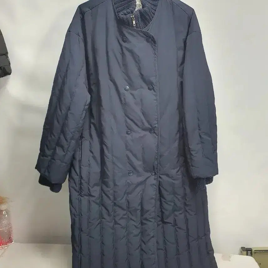 [BUNJANG] Studio Tomboctou Long Padding Highneck Quilting Down Coat Jacket Navy F / 스튜디오톰보이 롱패딩 하이넥 퀼팅 다운 코트 자켓 네이비 F