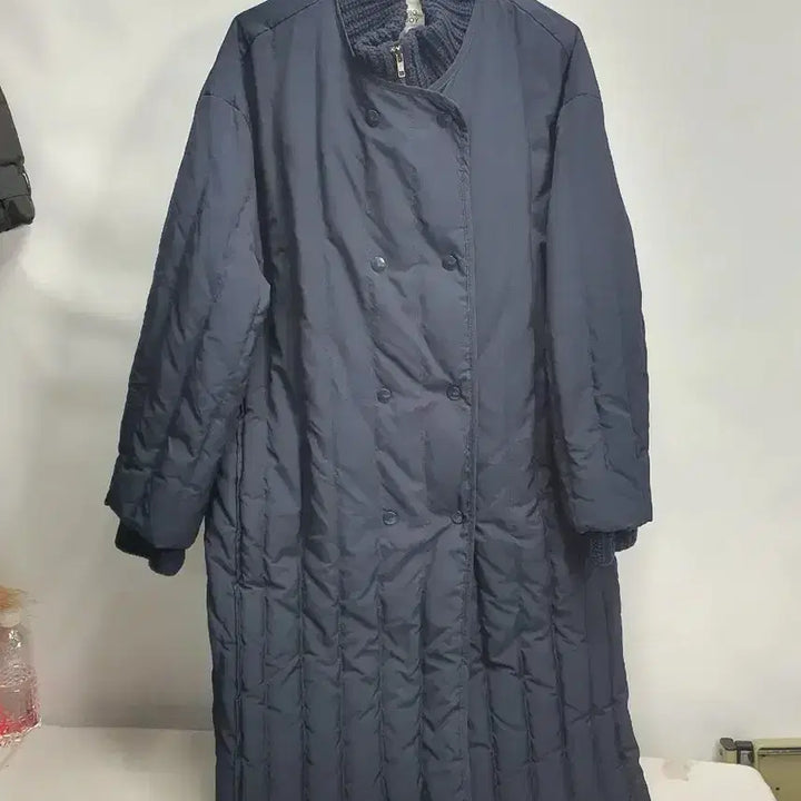 [BUNJANG] Studio Tomboctou Long Padding Highneck Quilting Down Coat Jacket Navy F / 스튜디오톰보이 롱패딩 하이넥 퀼팅 다운 코트 자켓 네이비 F