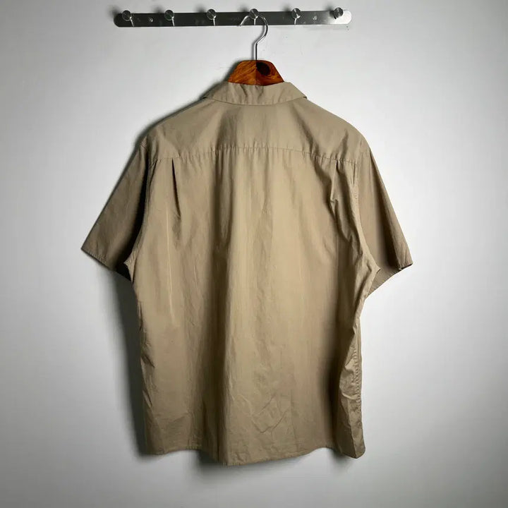 [BUNJANG] BEAMS Heart Open Collar Short Sleeve Shirt Beige L / BEAMS 빔즈 하트 베이지 오픈 카라 반팔 셔츠 L