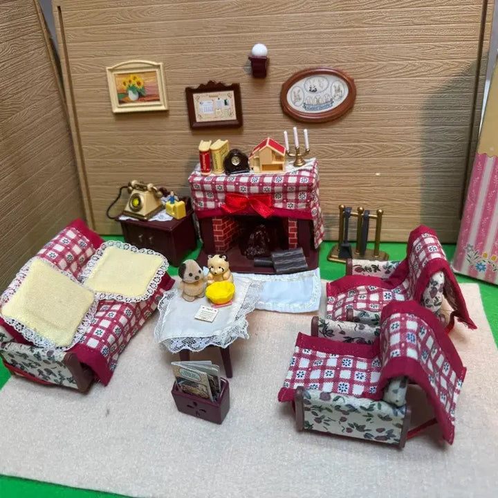 [BUNJANG] Sylvanian Families Old Sunny Living Room Set / 실바니안 올드 양지바른 거실세트