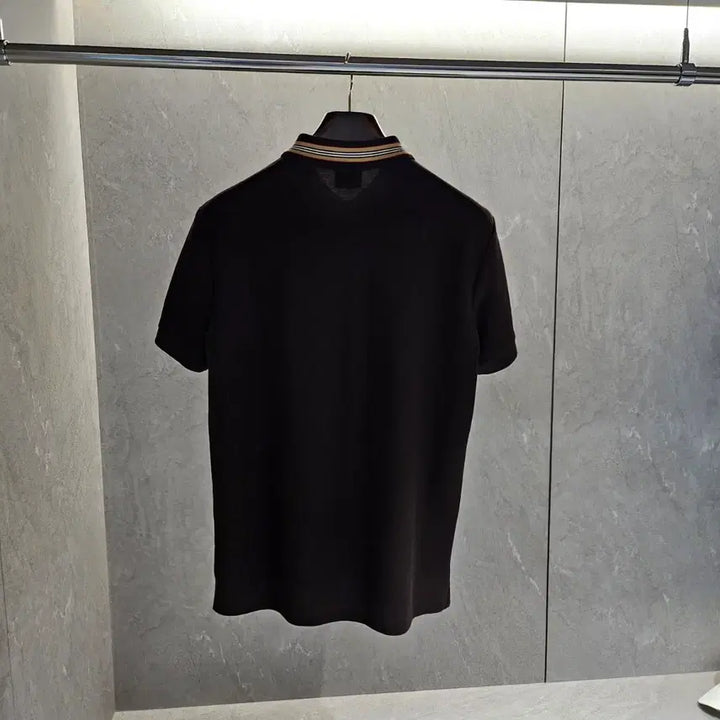 [BUNJANG] Burberry Icon Stripe Cotton Pique Polo Shirt / 버버리 아이콘 스트라이프 코튼 피케 폴로티셔츠