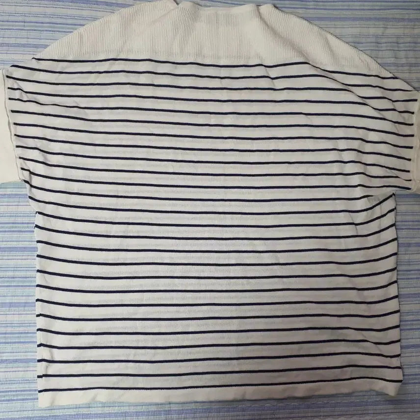 [BUNJANG] Stripe Short Sleeve Summer Knit T-Shirt / 스트라이프 반팔 여름 니트