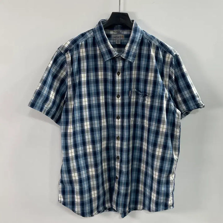 [BUNJANG] Carhartt Check Short Sleeve Shirt XL / 칼하트 체크 반팔 셔츠 (on.1008)