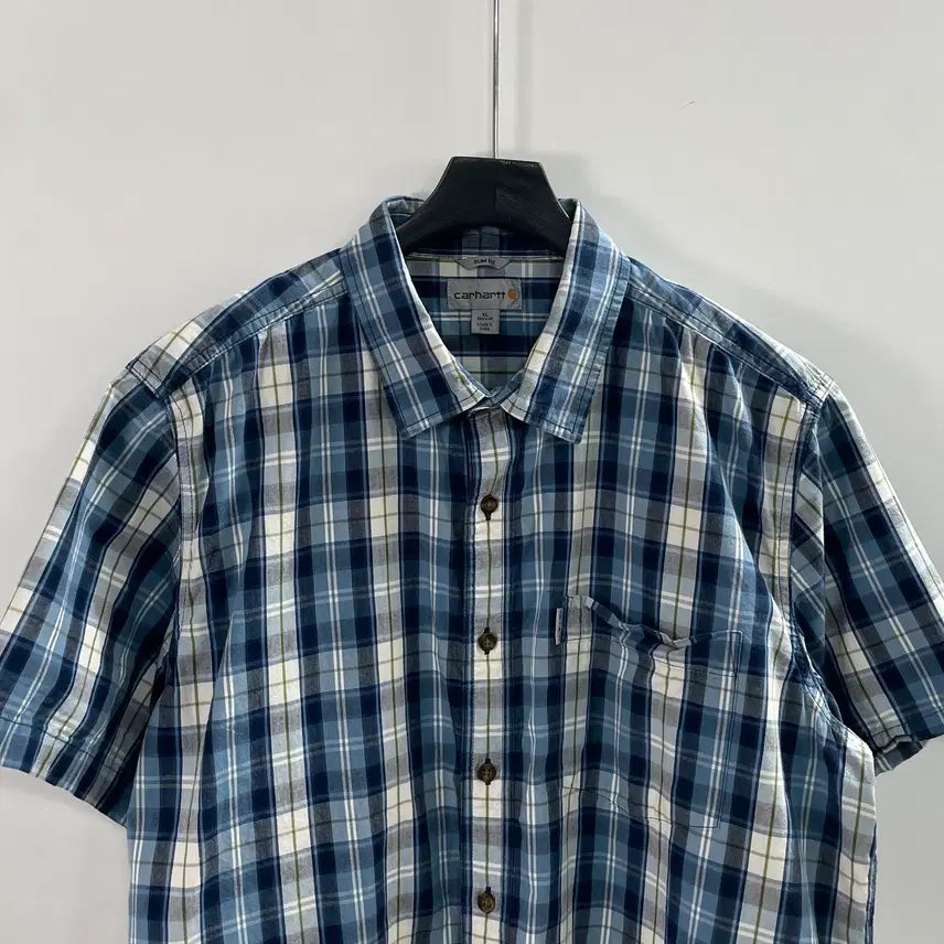 [BUNJANG] Carhartt Check Short Sleeve Shirt XL / 칼하트 체크 반팔 셔츠 (on.1008)