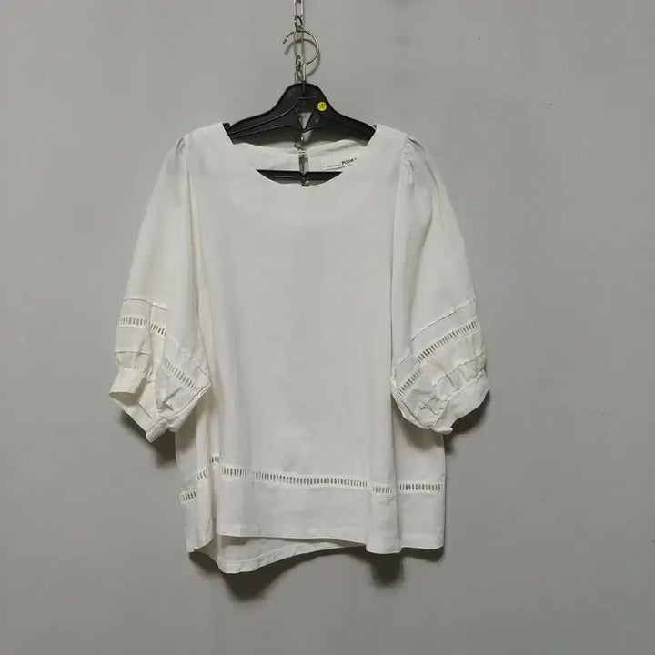 [BUNJANG] Cotton Linen Blouse - White / 다147 면마상의