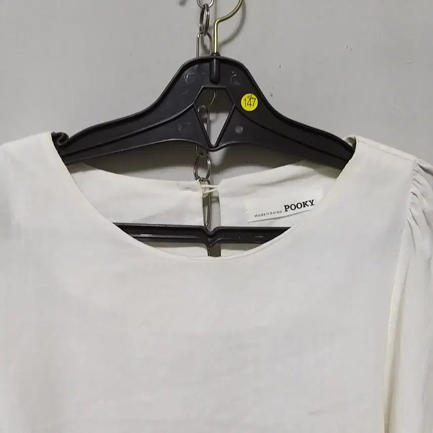 [BUNJANG] Cotton Linen Blouse - White / 다147 면마상의