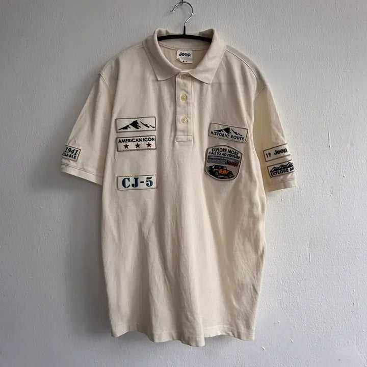 [BUNJANG] Jeep Patch Short Sleeve Polo Shirt / [M] Jeep 패치 반팔 카라티